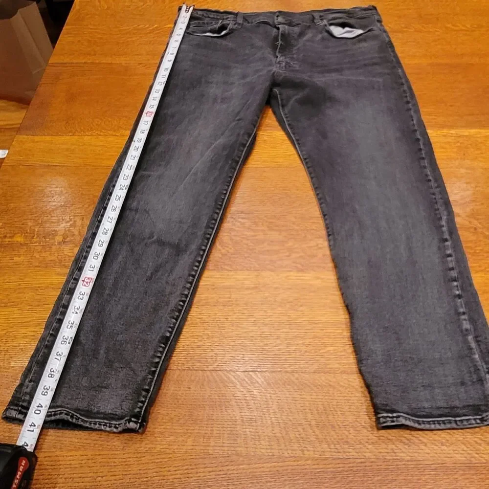 Levi's 502 Premium Black Jeans 40x32 Stretch Lyocell